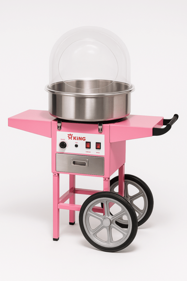 Zuckerwattemaschine mieten – pinkes Funfood-Gerät für Kindergeburtstage & Events im Landkreis Landsberg